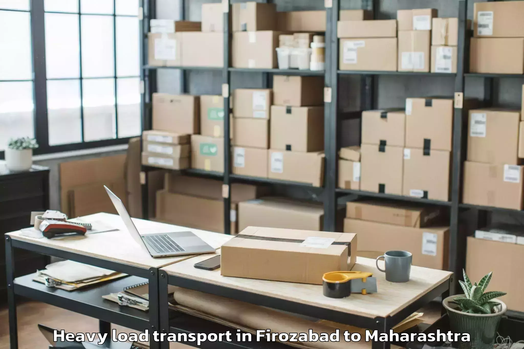 Professional Firozabad to Korpana Heavy Load Transport